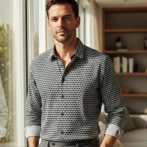 Prada Vintage Re-edited Diamond Pattern Shirt - Rare 💥